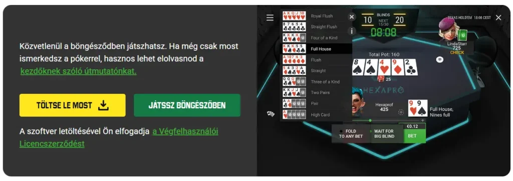 A póker játékának módjai