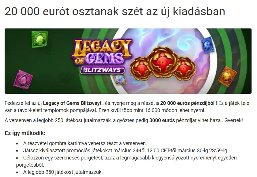 Legact of Gems Blitzways